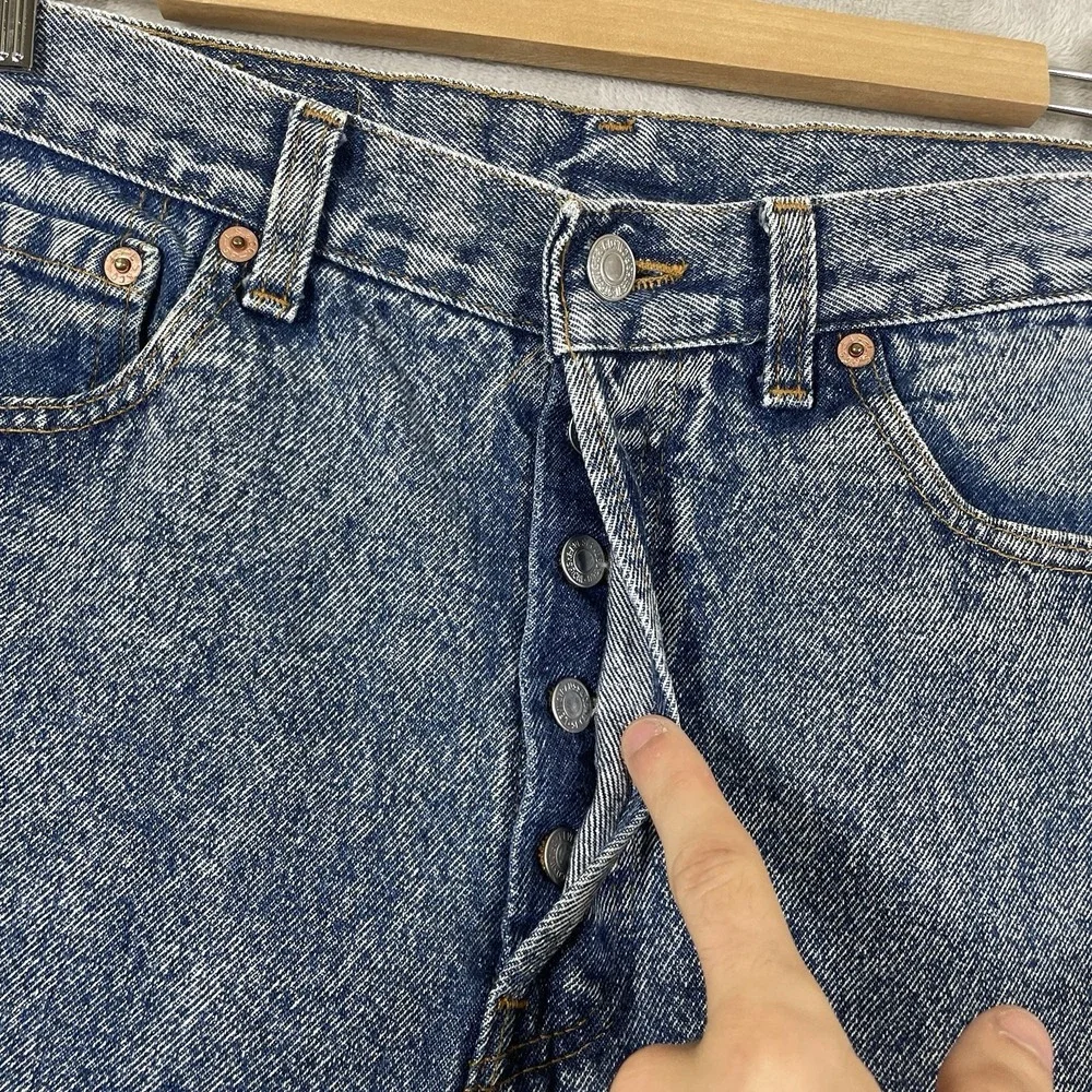 Vtg 80s Levis 501 Jeans Mens 30x34 (fit 30x33) Acid Wash 501-0604 USA Button Fly